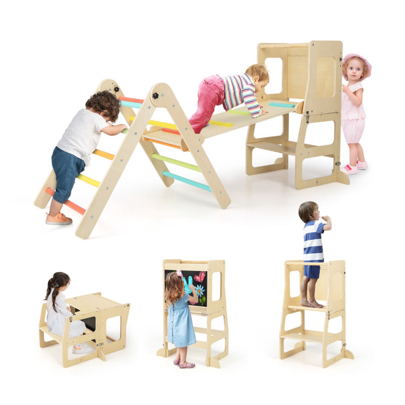 7-In-1 Toddler Climbing Toy Connected Table and Chair Set